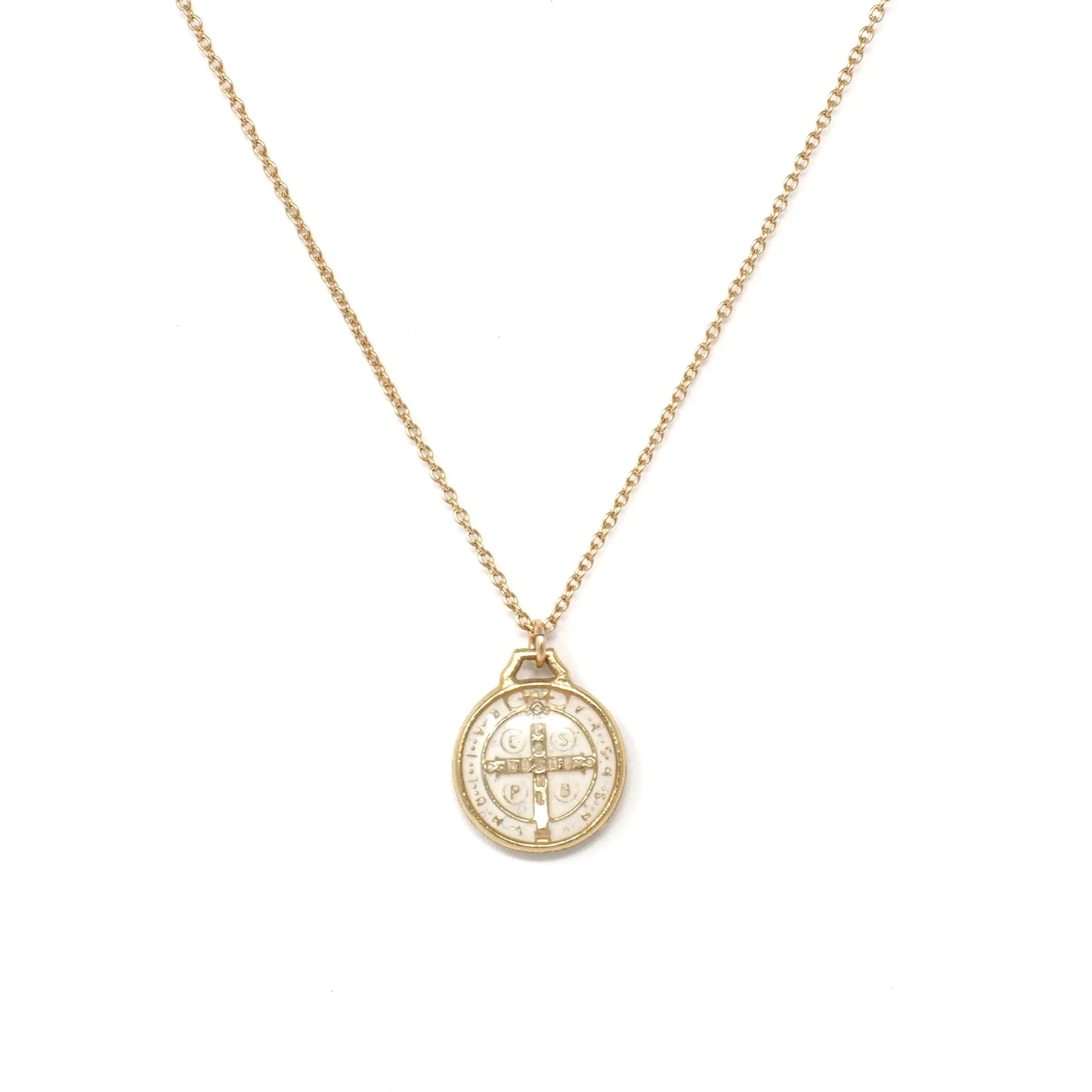 St. Benedict Necklace in Enamel