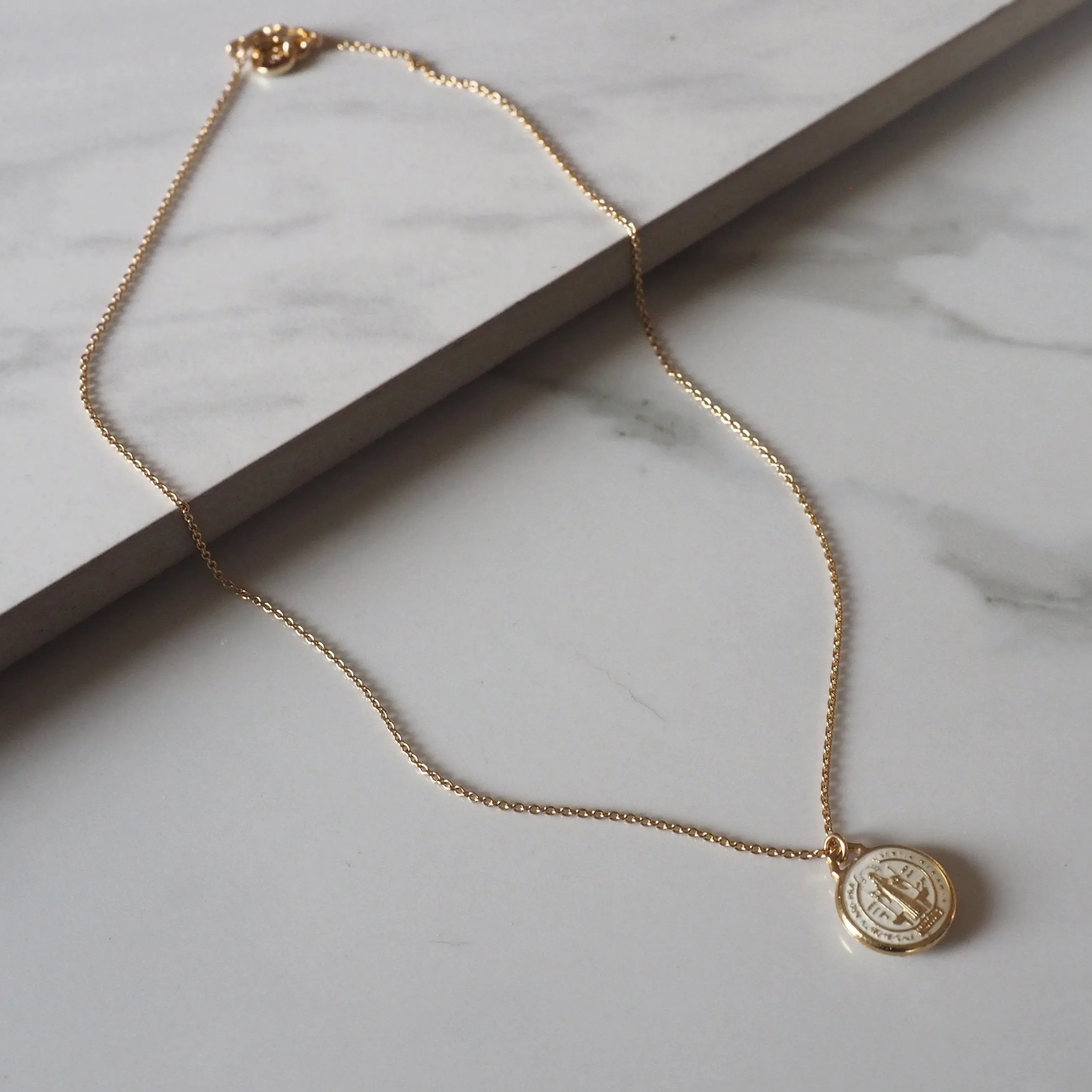 St. Benedict Necklace in Enamel