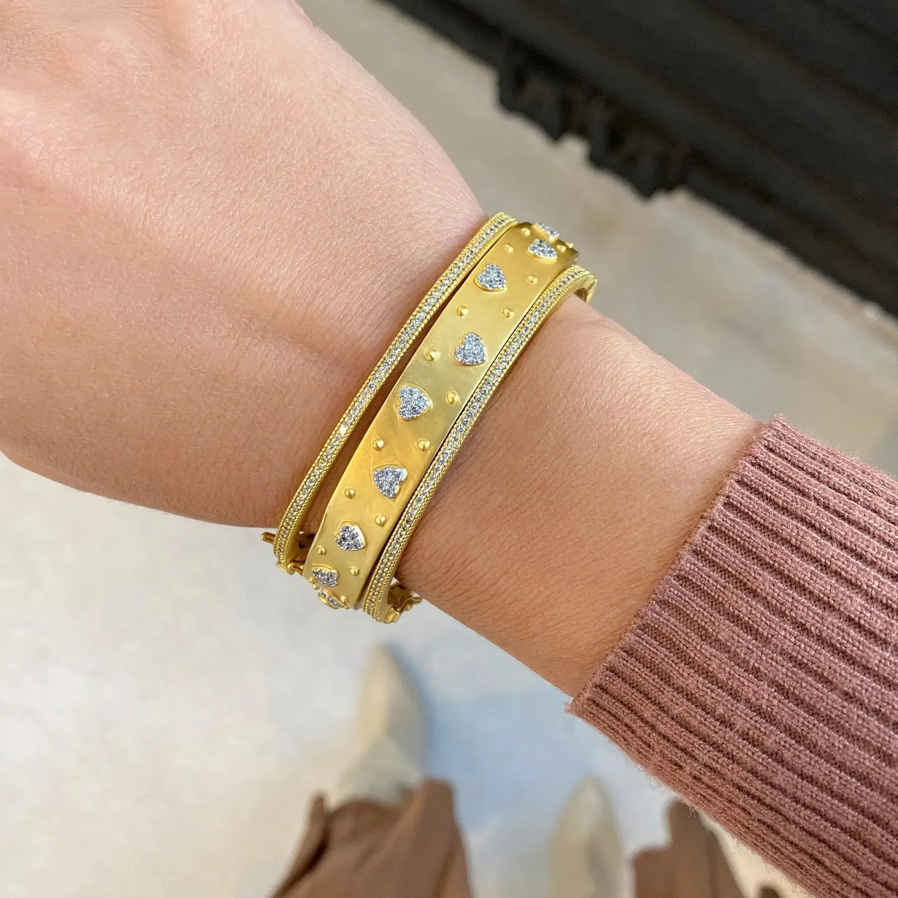 The Classic Pav Hinge Bangle