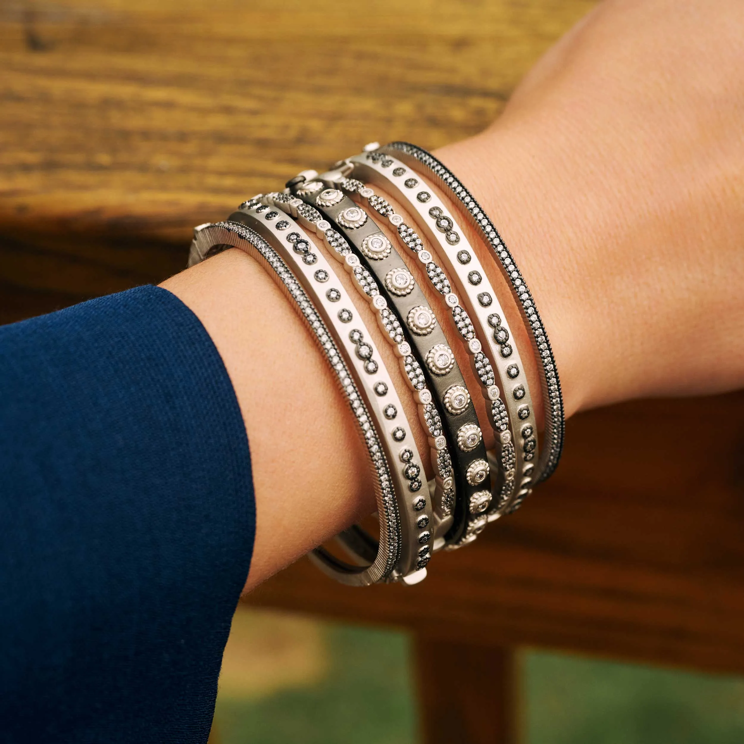 The Classic Pav Hinge Bangle