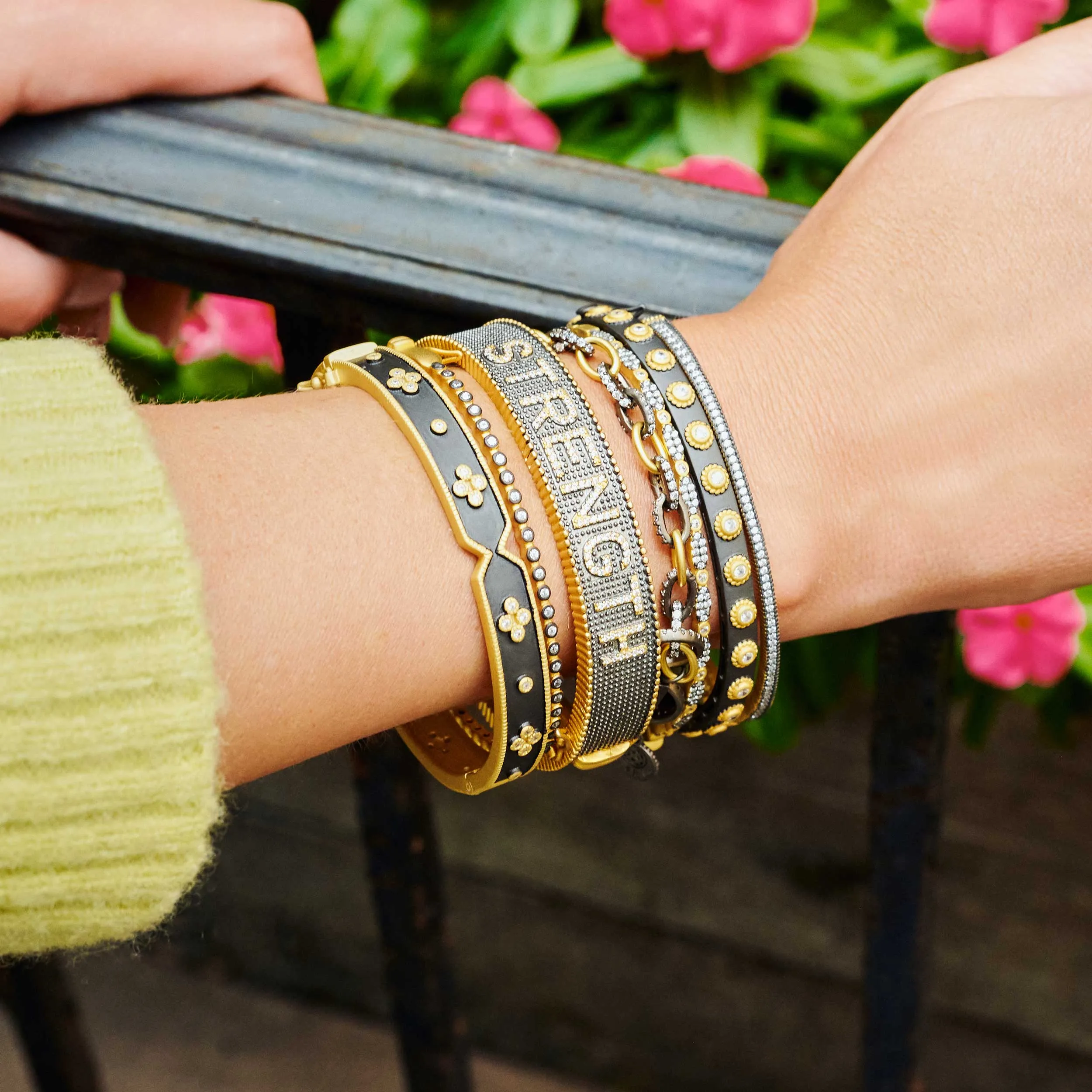 The Classic Pav Hinge Bangle