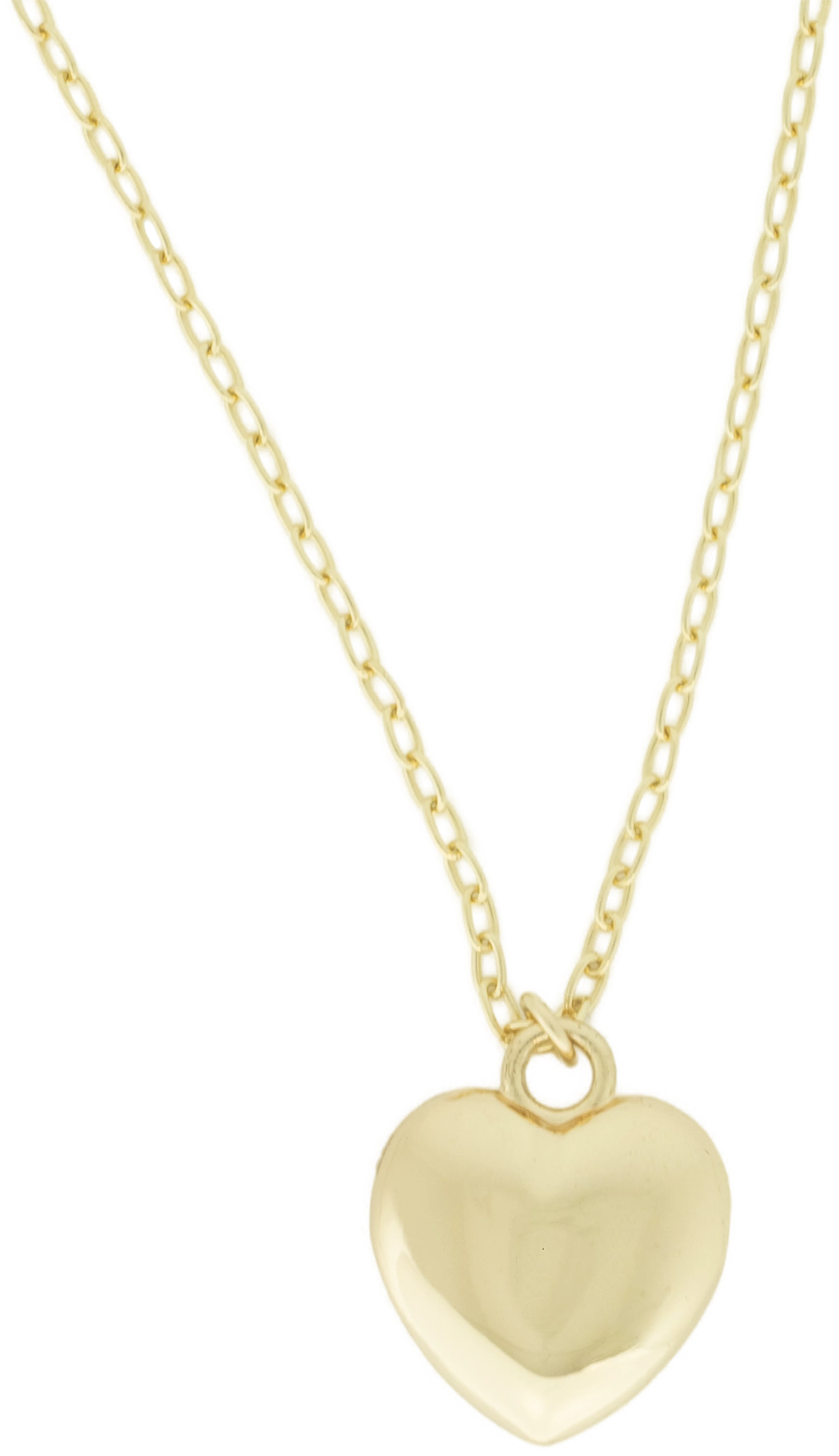 The Gold Link Necklace - Bubbly Heart
