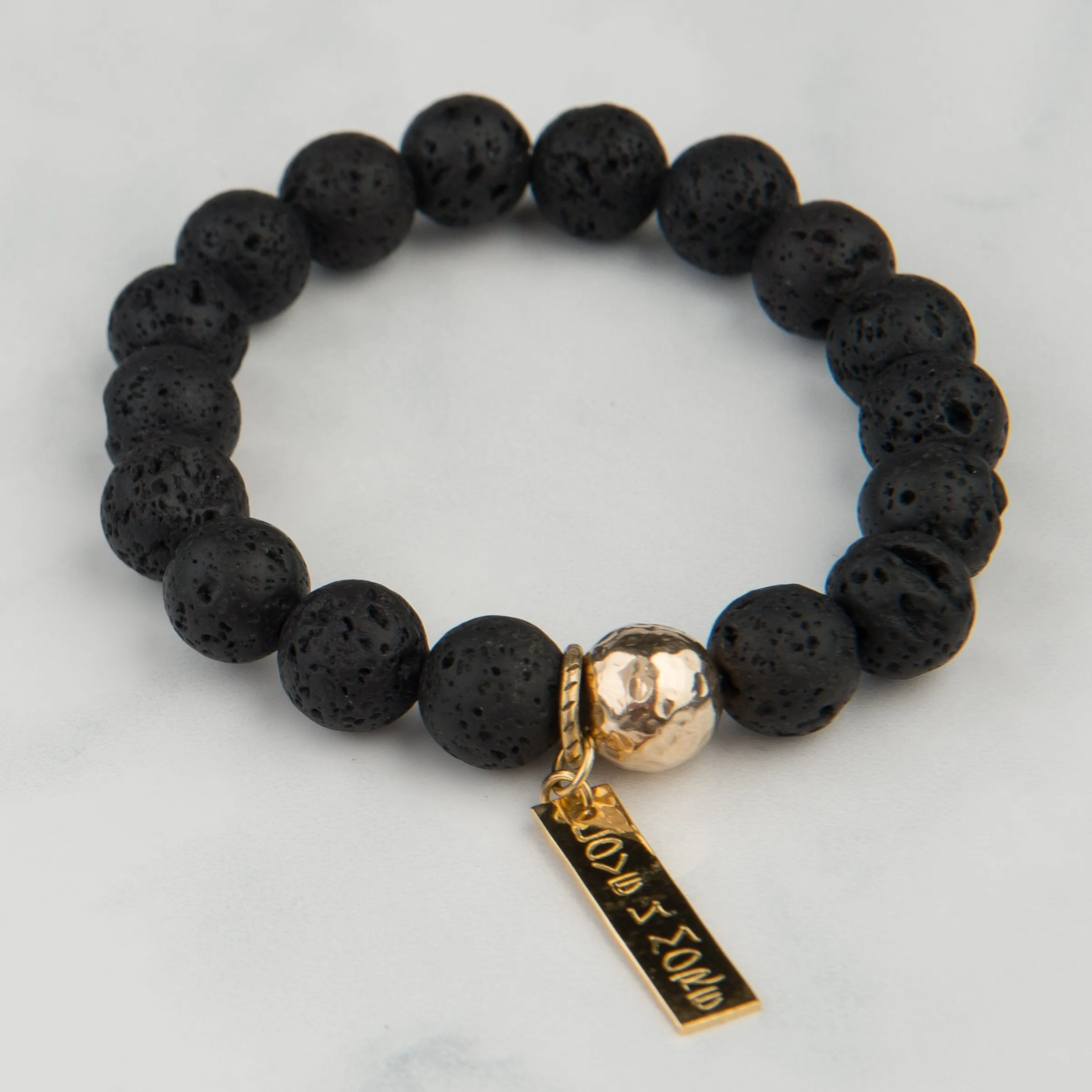 The Luna Bracelet in Black Lava