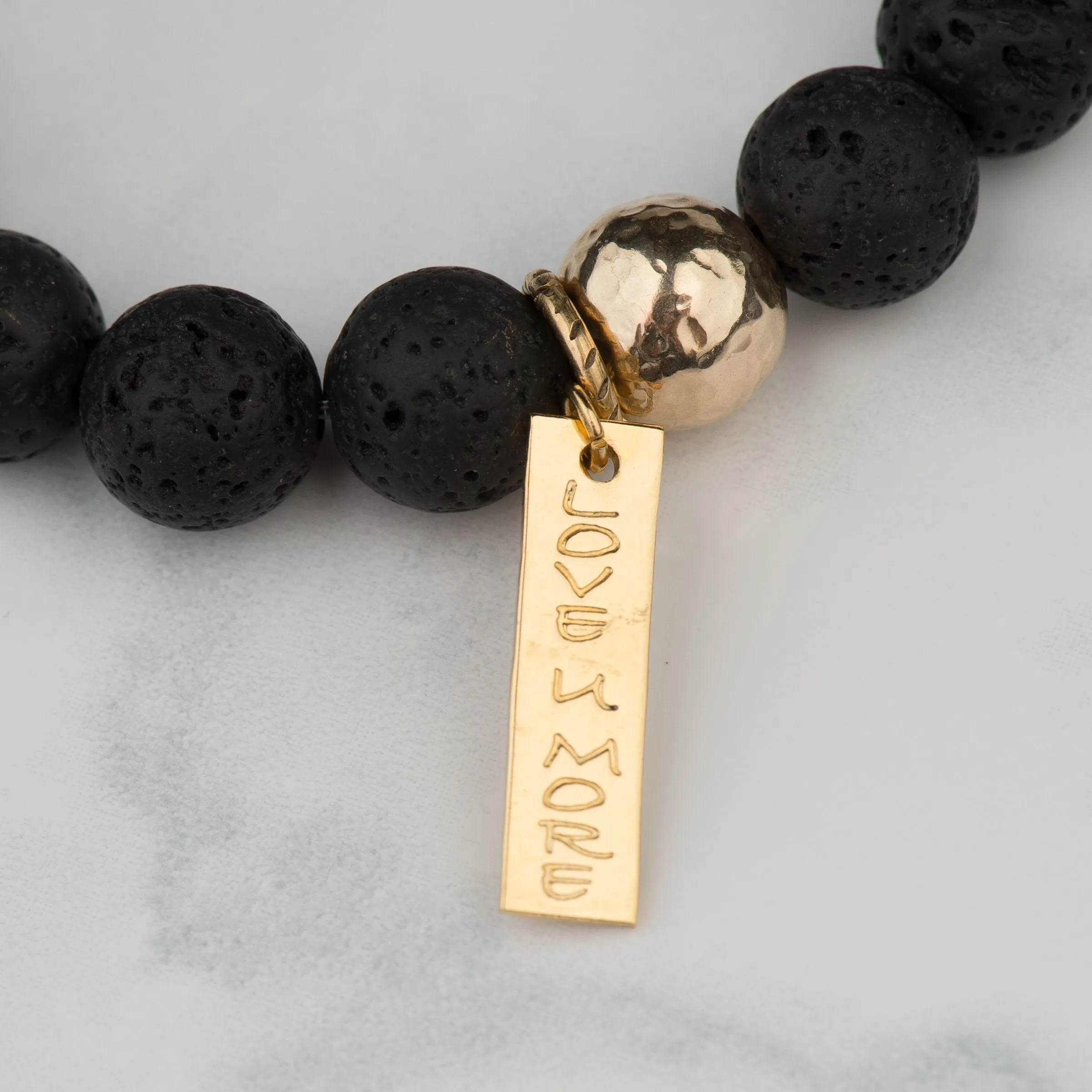 The Luna Bracelet in Black Lava