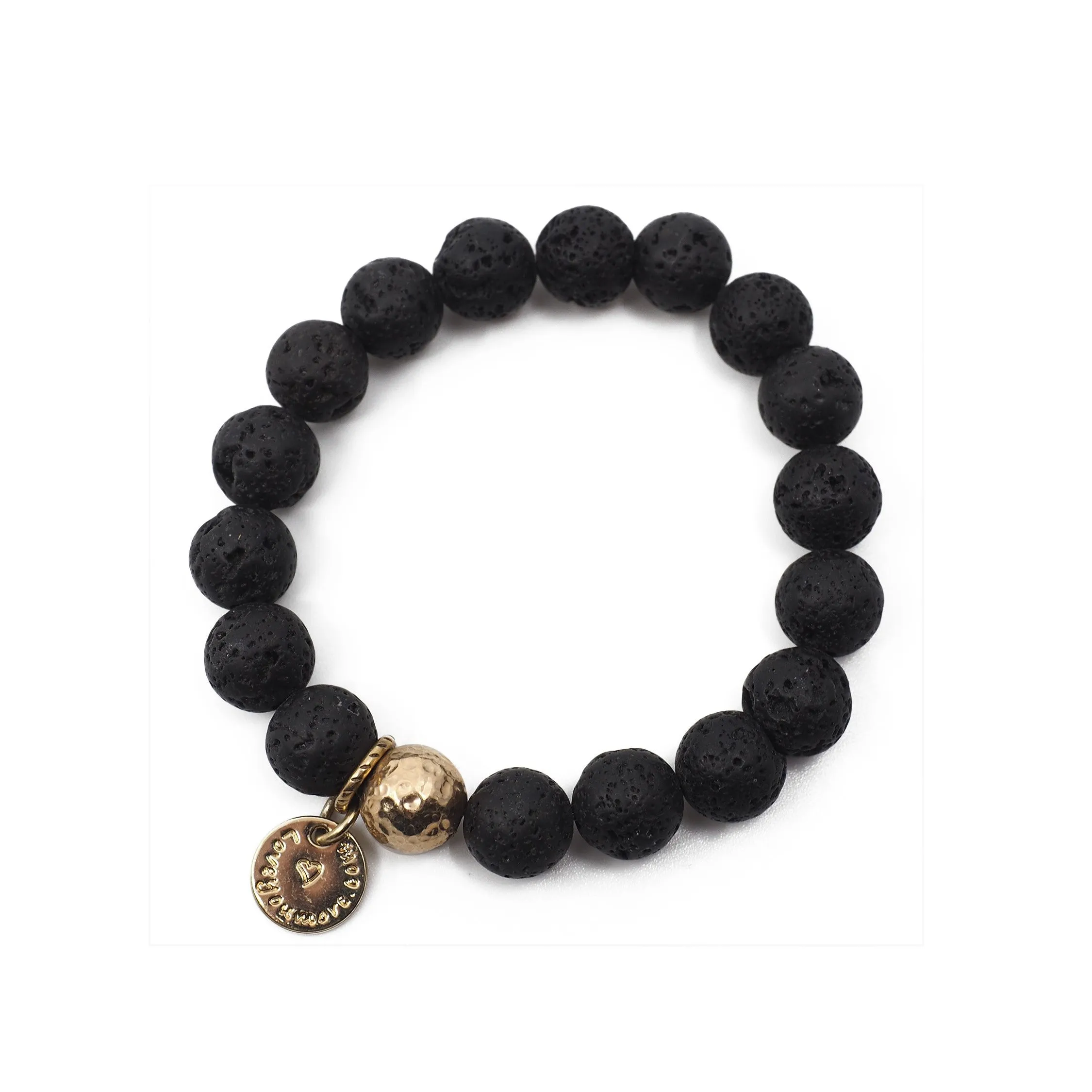 The Luna Bracelet in Black Lava