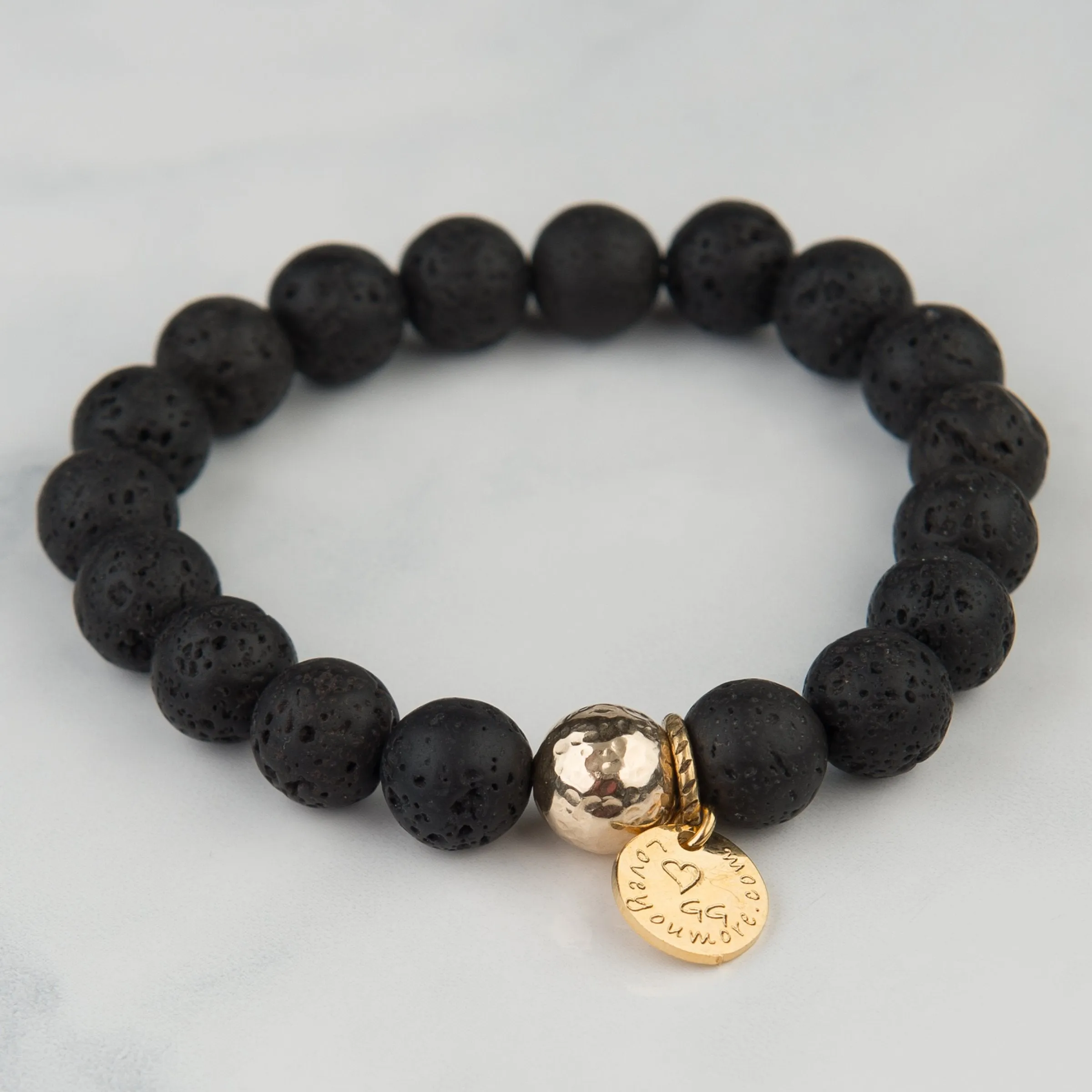 The Luna Bracelet in Black Lava