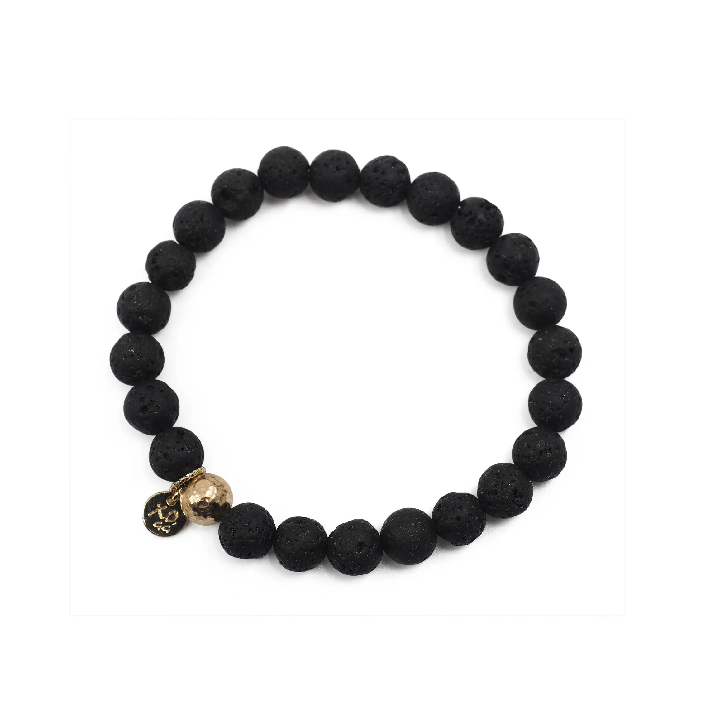 The Luna Bracelet in Black Lava