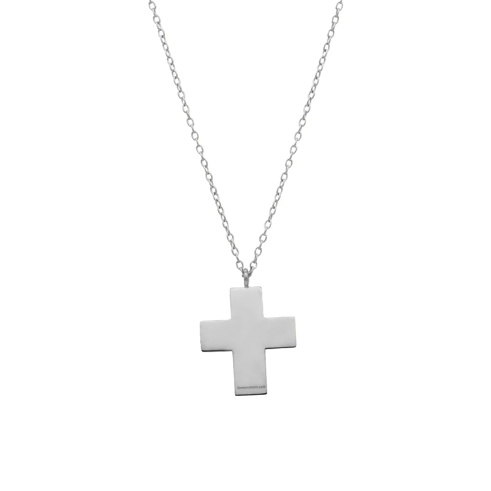 The Polished Walk in Faith Silver Cross Necklace