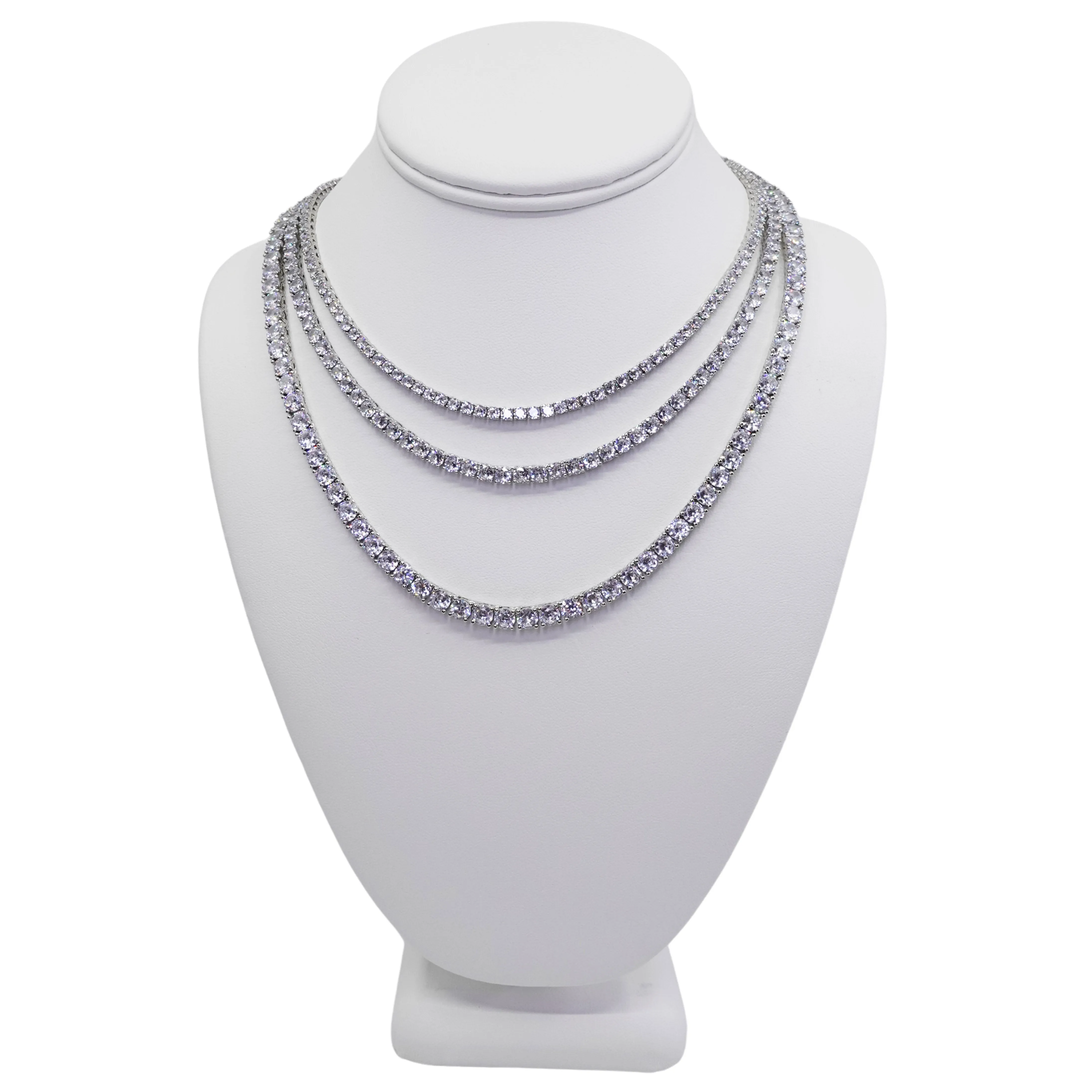 The Silver Bling Tennis Necklace