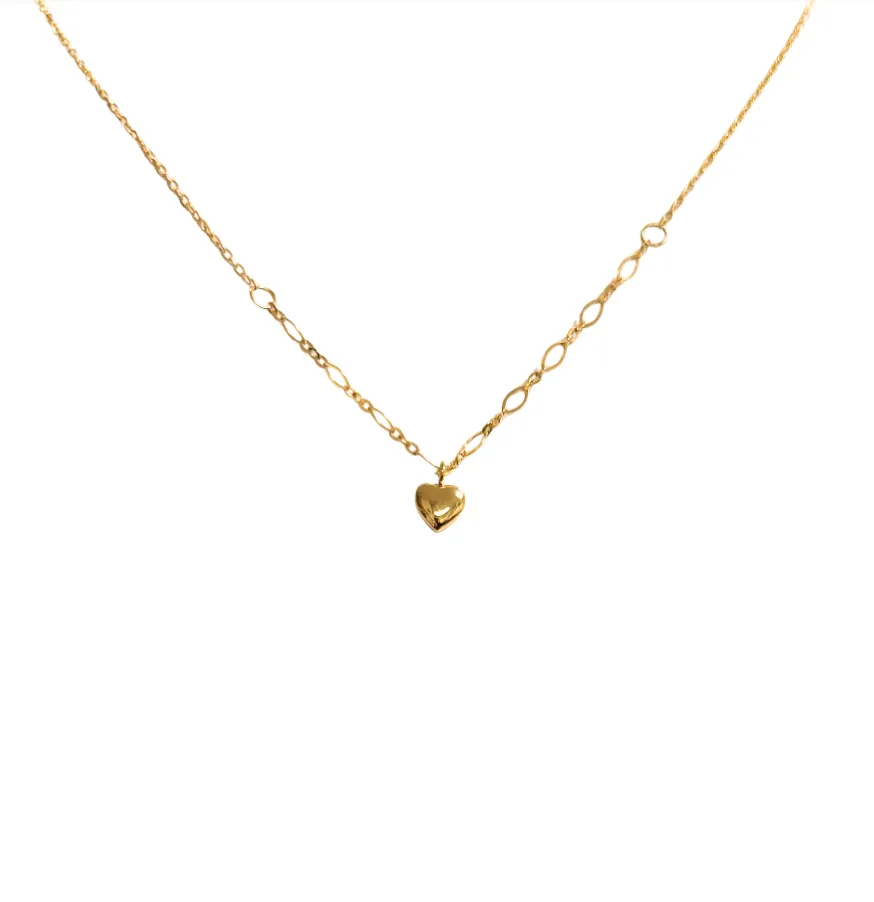 The Small Heart on a Lola Link Gold Chain
