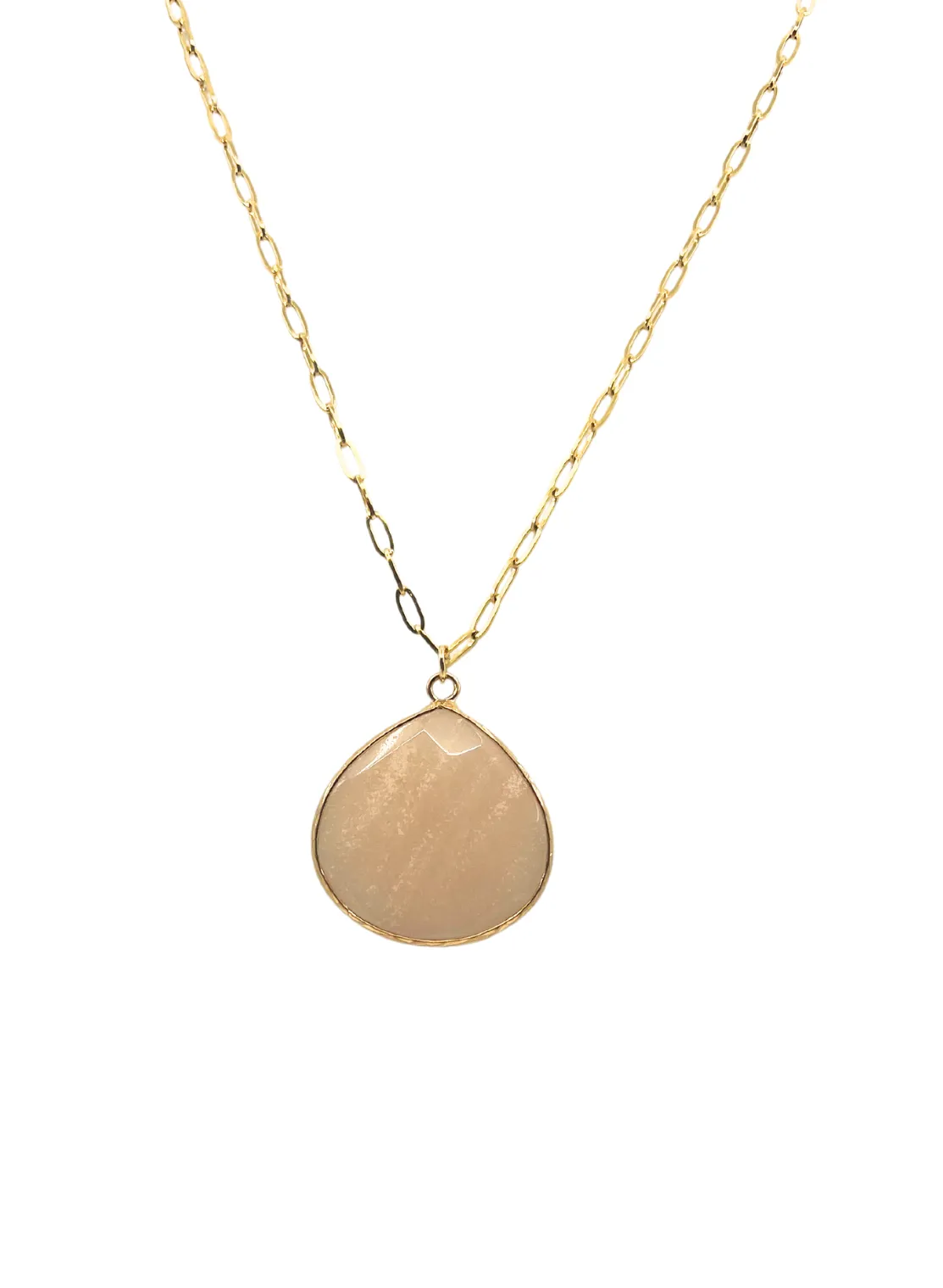 The Teardrop Natural Large Stone Necklace