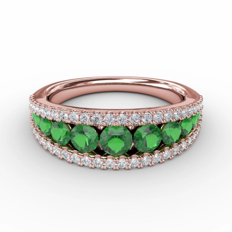 Walk This Way Emerald and Diamond Ring