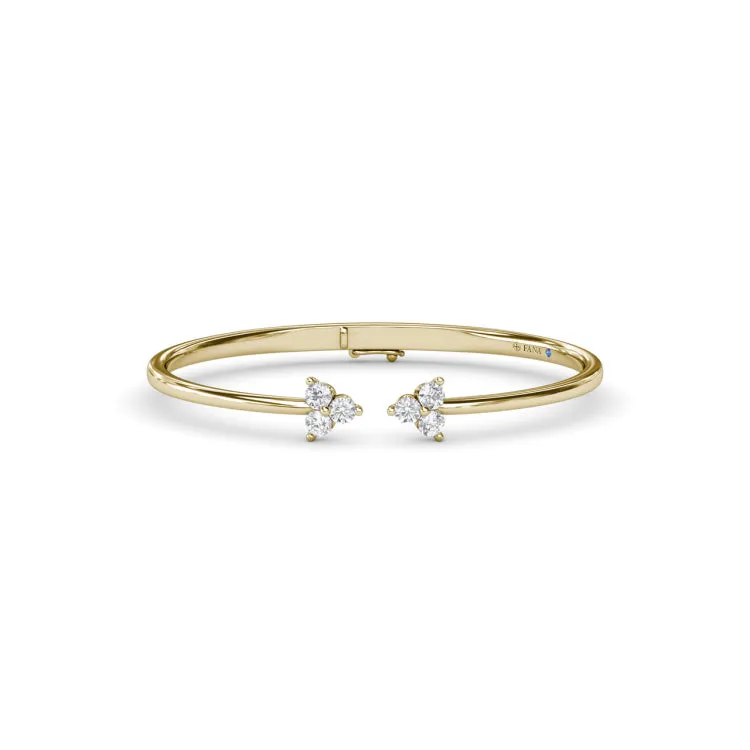 Whimsical Three Stone Bangle