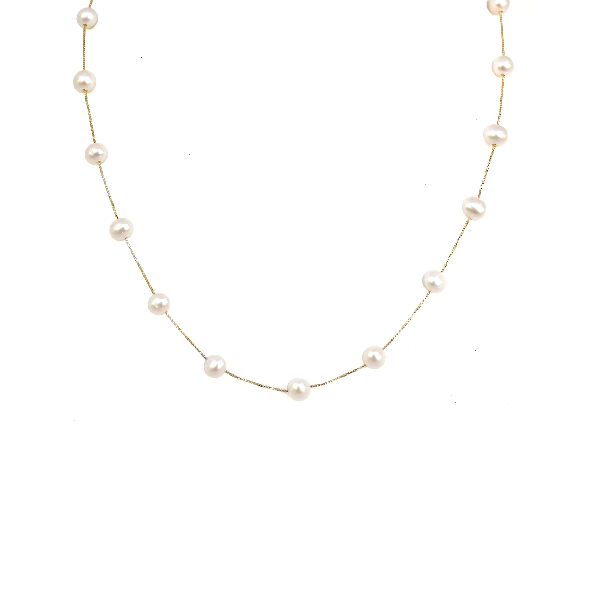 Whitney Pearl Necklace in 10K Gold & Pearl